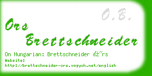 ors brettschneider business card